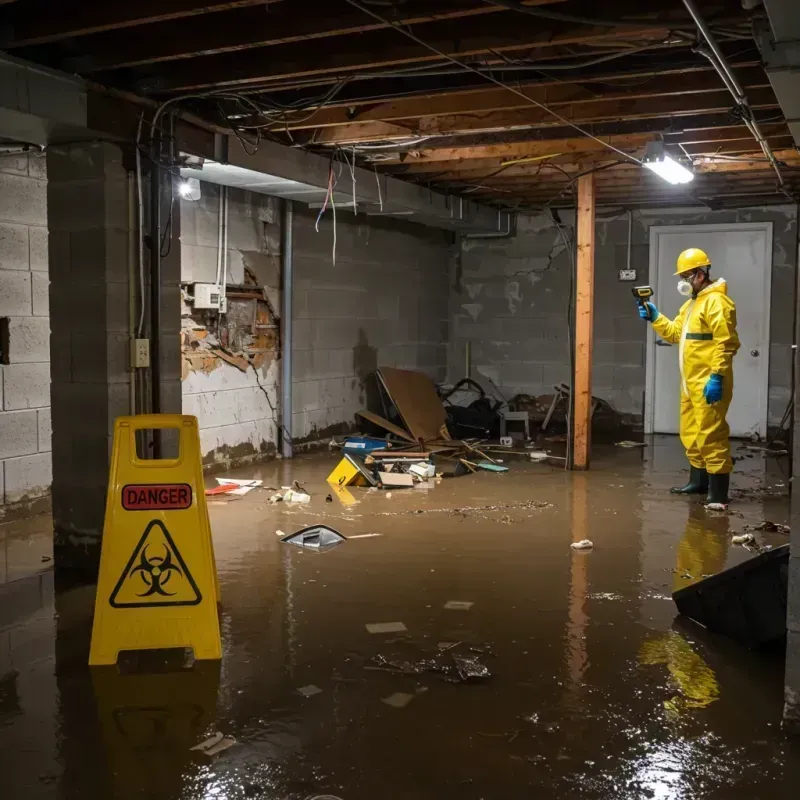 Flooded Basement Electrical Hazard in Coffee County, TN Property