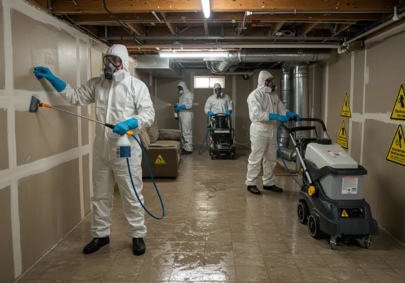 Basement Moisture Removal and Structural Drying process in Coffee County, TN